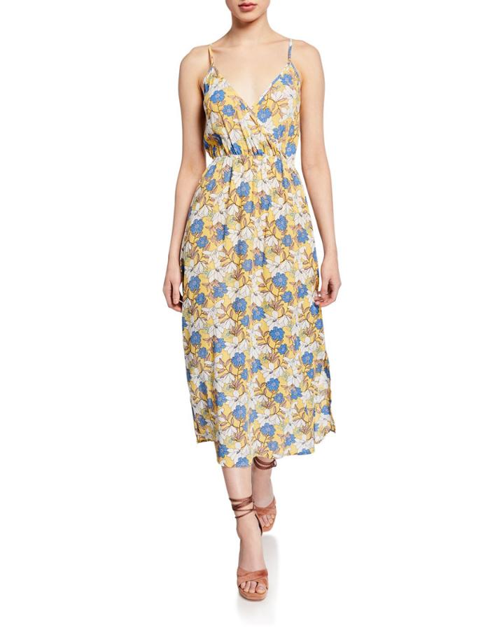 Floral V-neck Sleeveless