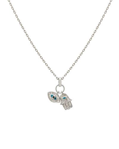 Evil Eye & Hamsa Pendant Necklace
