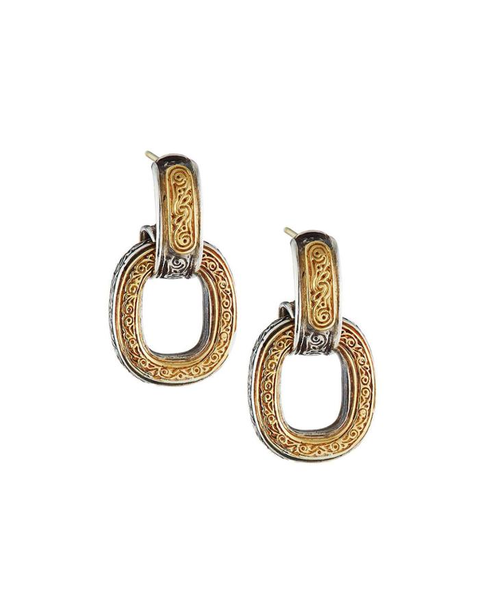 Silver & Gold Daphne Drop Earrings