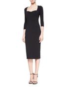 Serenity 3/4-sleeve Body-conscious Dress
