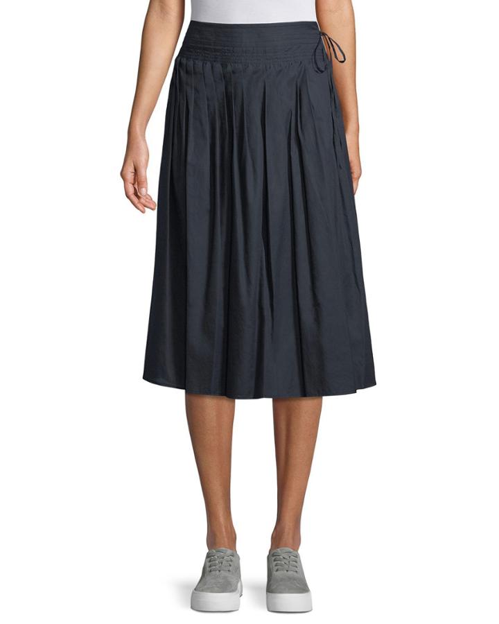Stitch-pleated Wrap