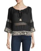 Embroidered Coverup Top