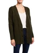 Fuzzy Knit Sweater Cardigan