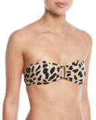 Center-clasp Animal-print Balconette