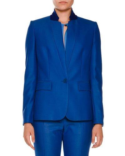 Fleur Stand-collar One-button Jacket