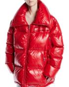 Zip-front Quilted Puffer Jacket