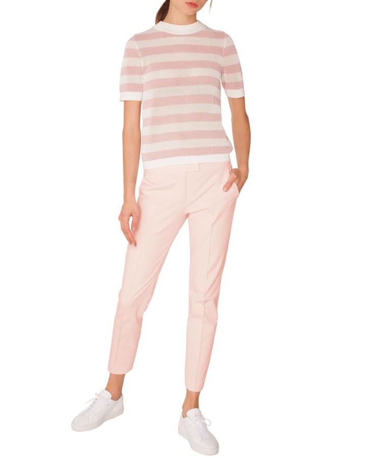 Frankie Straight-leg Cotton-stretch Cropped Pants