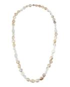 Long Baroque Freshwater Pearl & Crystal Necklace