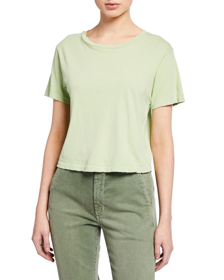 Babe Cropped Crewneck Tee