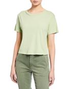 Babe Cropped Crewneck Tee