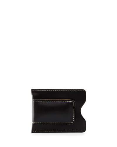 Leather Money Clip, Black Harness
