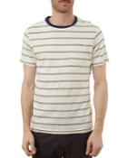 Men's Stripe Crewneck Cotton Pocket T-shirt