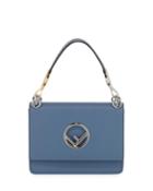 Kan Medium Leather Shoulder Bag, Blue