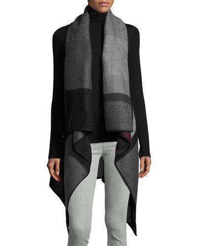 Asymmetric Colorblock Vest, Red