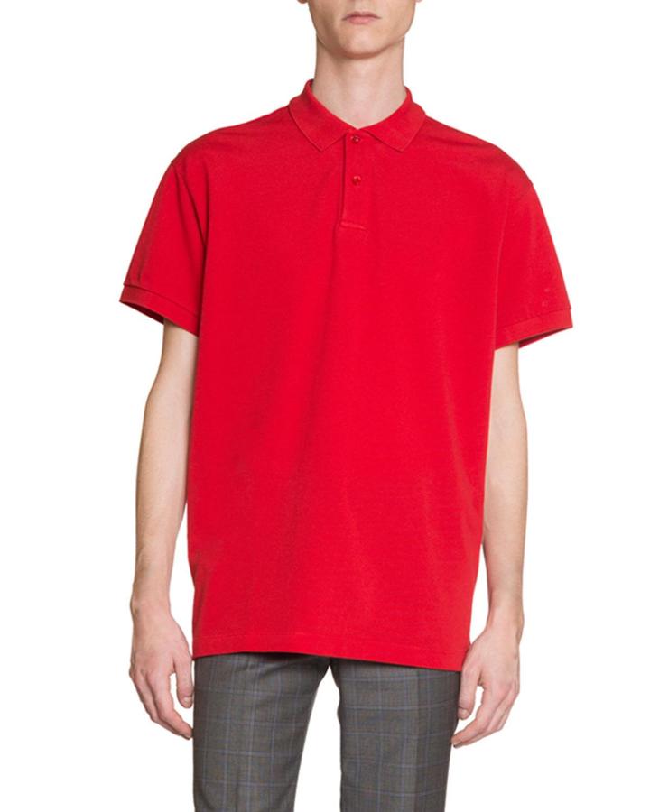Men's Logo-embroidered Pique; Polo