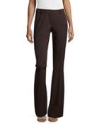 Mid-rise Contour Flare Trousers, Chocolate