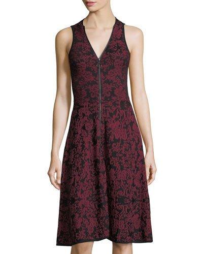 Birdseye Jacquard Fit-and-flare Dress