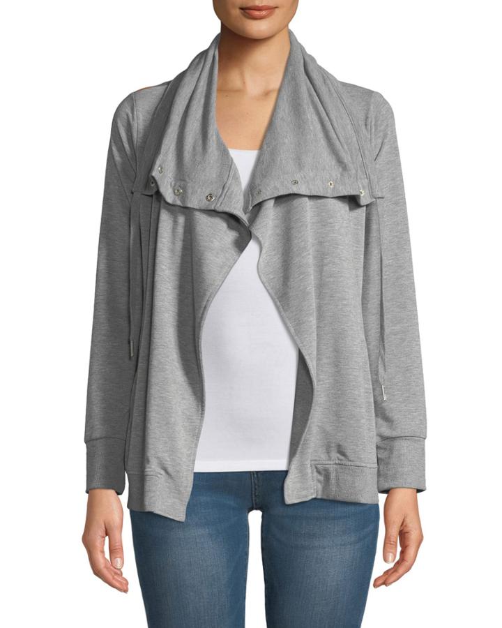 Oversized-collar Cardigan