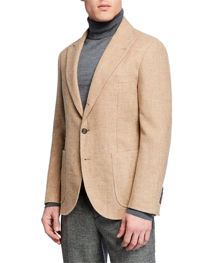 Men's Deconstructed Alpaca-blend Blazer