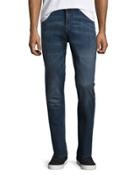 Dropped Straight-leg Denim Jeans, Blue