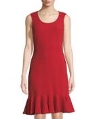 Flounce-hem Crepe