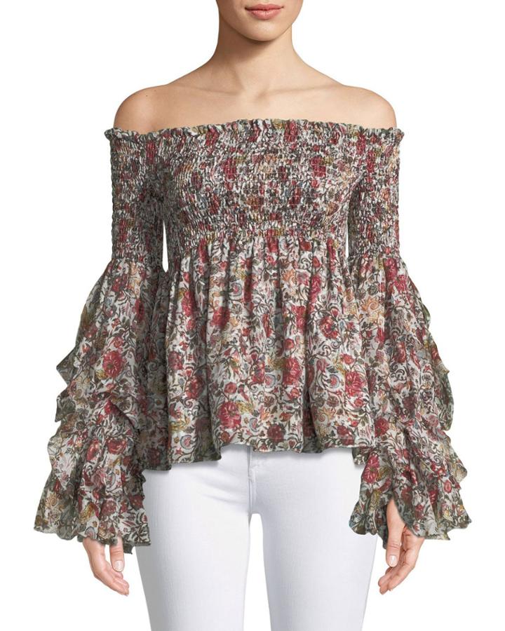 Alessandra Off-the-shoulder Long-sleeve