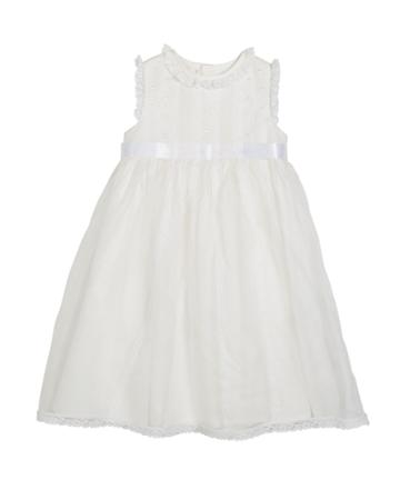 Lace-trim Sleeveless Organza Dress,