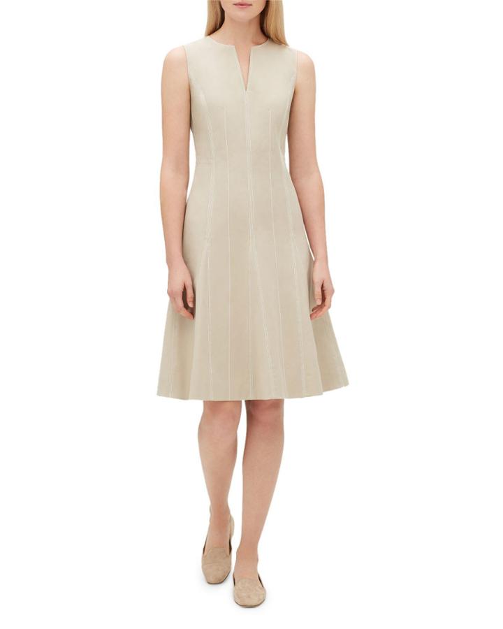 Rochelle Split-neck Sleeveless Bi-stretch Dress