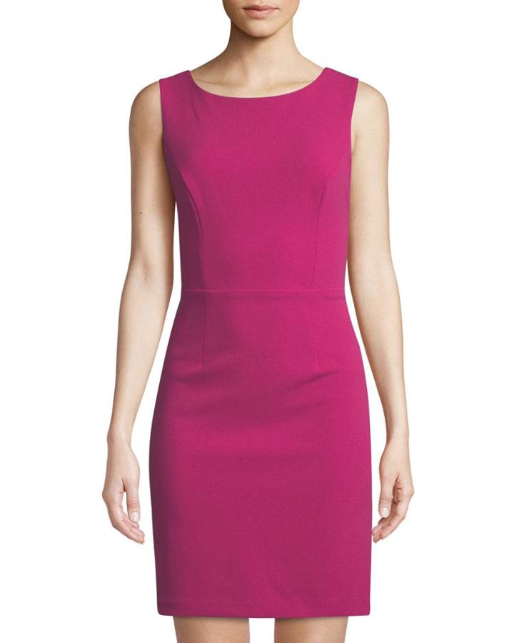 Scuba Crepe Cutout-back Cocktail Dress