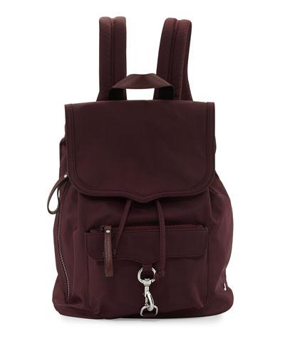 Nylon Drawstring Biker Backpack, Port