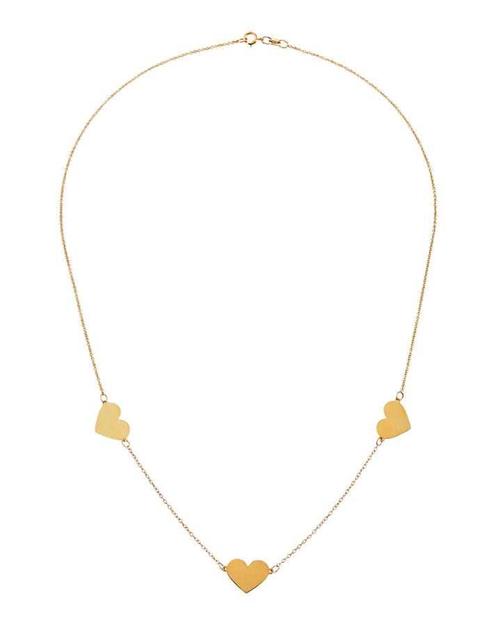 14k Gold 3-heart Necklace