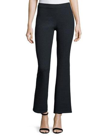 Flare Denim-ponte Pants, Indigo