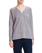 Zip-neck Wool-cashmere