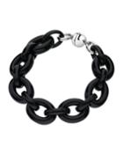 Large Oval-link Bracelet, Black