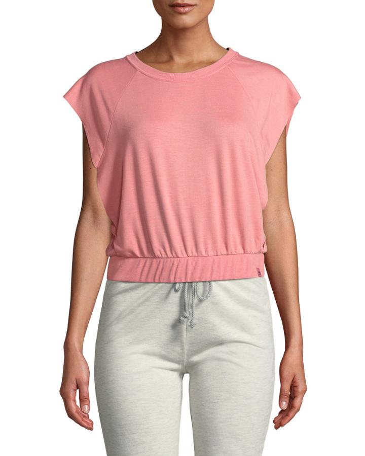 Terry Cloth Raglan Crop Top