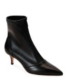Eco Nappa Zip-front Ankle Booties