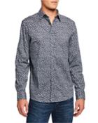 Men's Rose-print Slim-fit