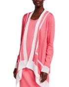 Jersey Intarsia Draped Knit Cardigan