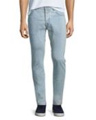 Men's Faded Straight-leg Denim Jeans