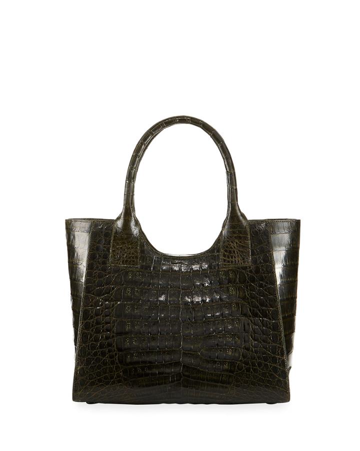Crocodile Medium Dip-top Tote Bag