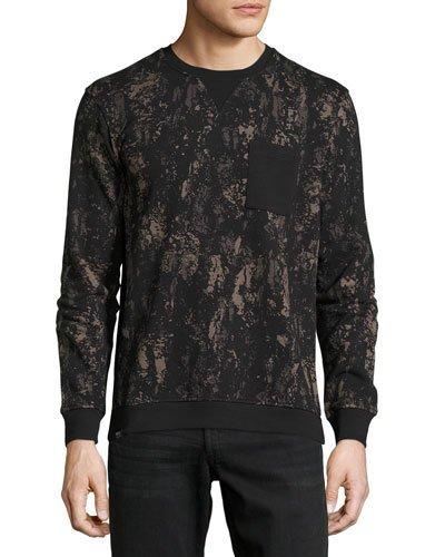 Branko Splatter-print Sweatshirt, Black