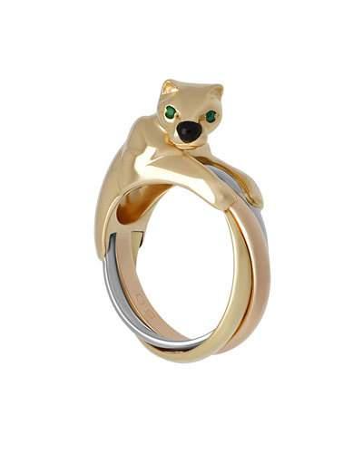 Panth&eacute;re Trinity 18k Classic Triple-band Ring,