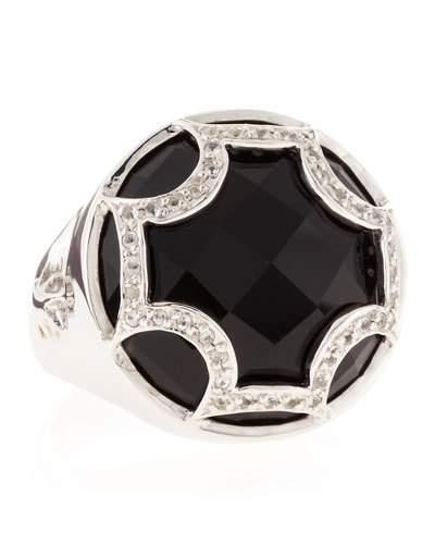 Black Onyx Maltese Canopy Ring,