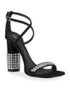Suede Sandals With Crystal