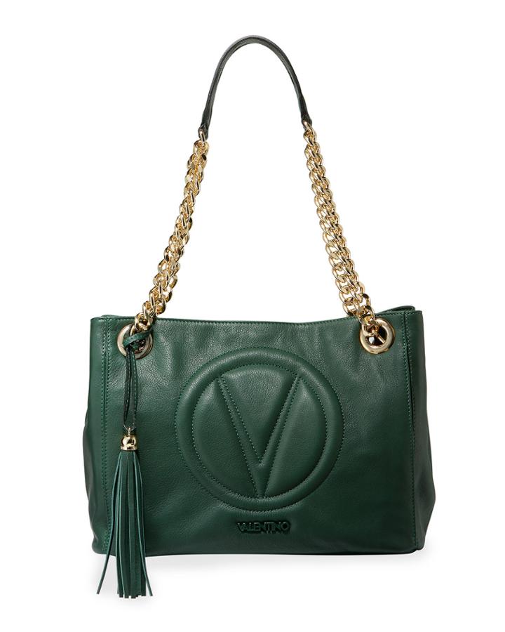 Luisa 2 Sauvage Leather Tassel Shoulder Tote Bag