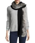 Luxe Wool-blend Scarf W/ Toscana Fur Trim