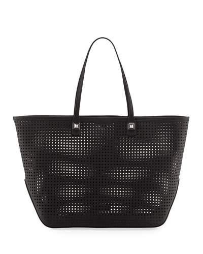 Everywhere Perforated Tote Bag, Black
