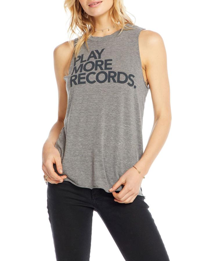 Play Records Heathered Tank Top
