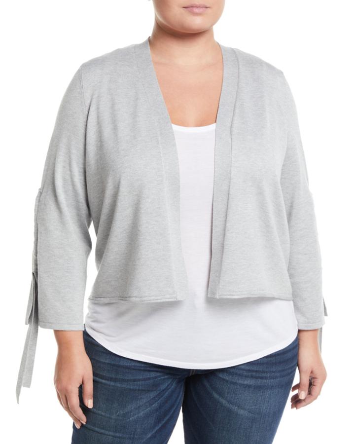 Tunnel-tie-sleeve Cardigan,