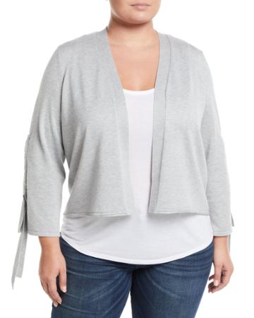 Tunnel-tie-sleeve Cardigan,